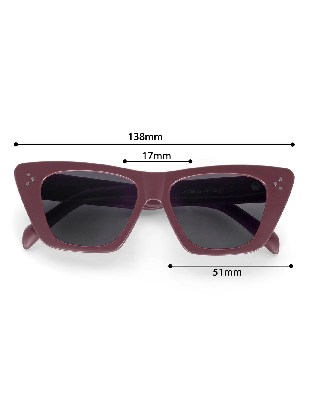 Women's UV Protected Polarized Cat Eye Red Sunglasses