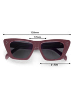 Women's UV Protected Polarized Cat Eye Red Sunglasses