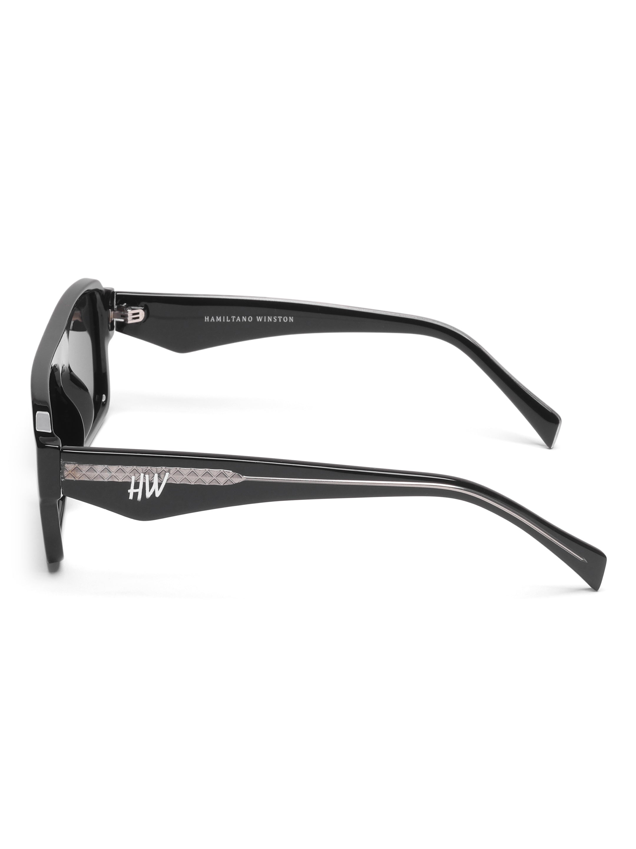 Striker Black Wayfarer Mens Sunglasses
