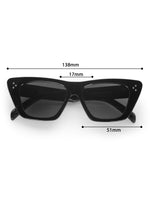Women's UV Protected Polarized Cat Eye Black Sunglasses