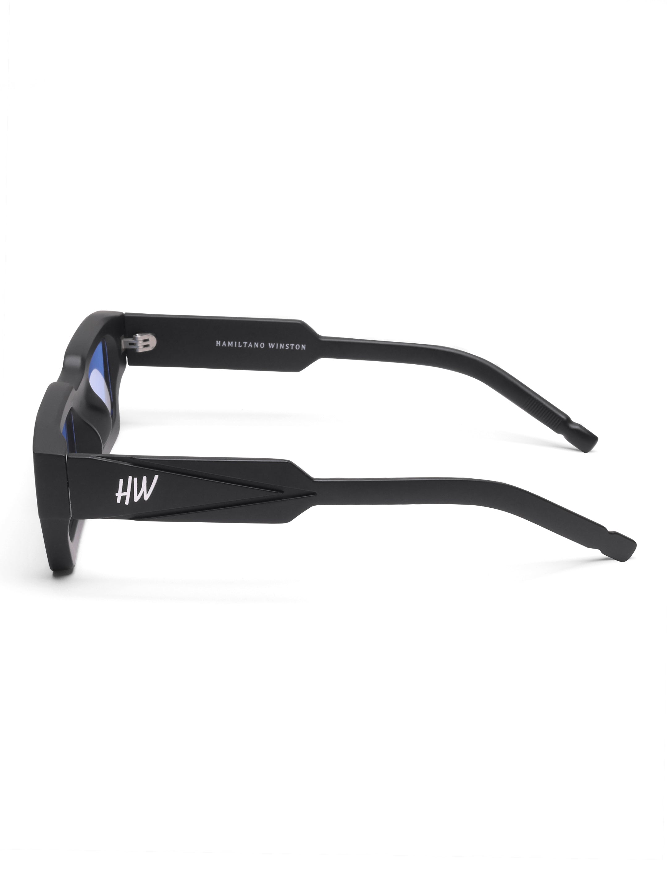 Zayden Blue Wayfarer Mens Sunglasses