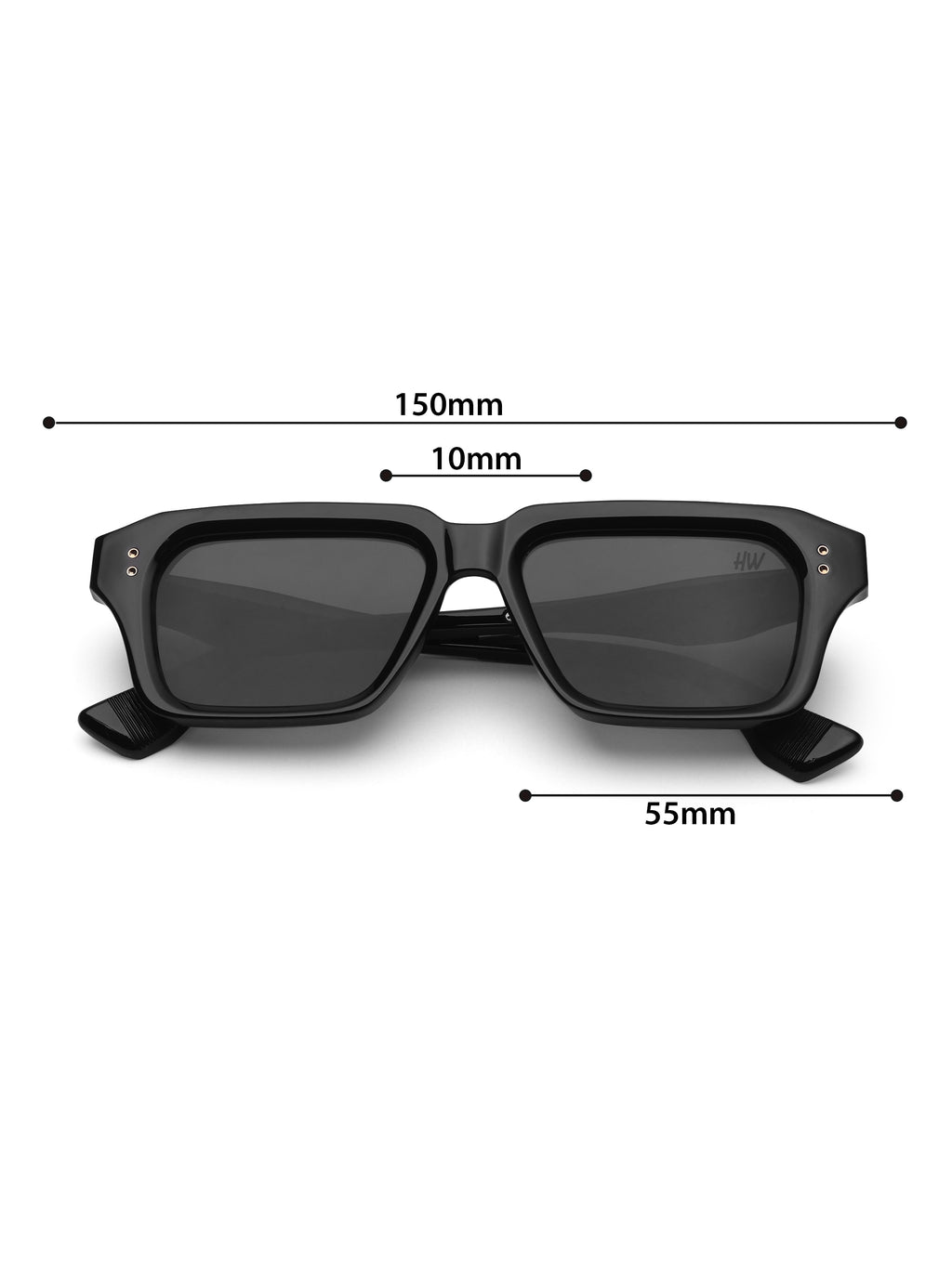 Men's UV Protected Gold Black Wayfarer Sunglasses