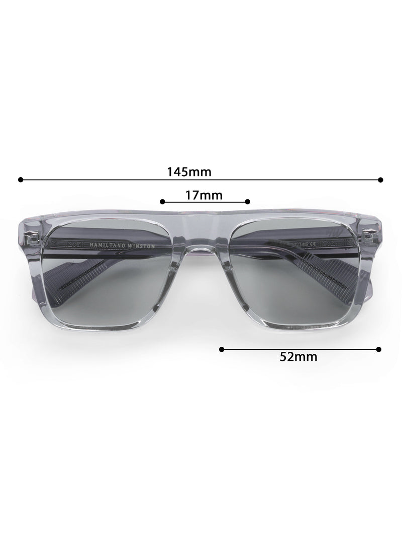 Men's Premium Grey Wayfarer Rectangular Sunglasses