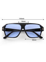 Men's Blue Wayfarer Rectangular Sunglasses