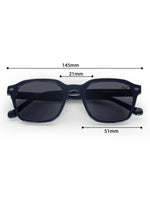 Men's Full Black UV Protected Hexagon Sunglasses