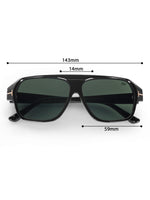 Men's Green UV Protected Wayfarer Rectangular Sunglasses