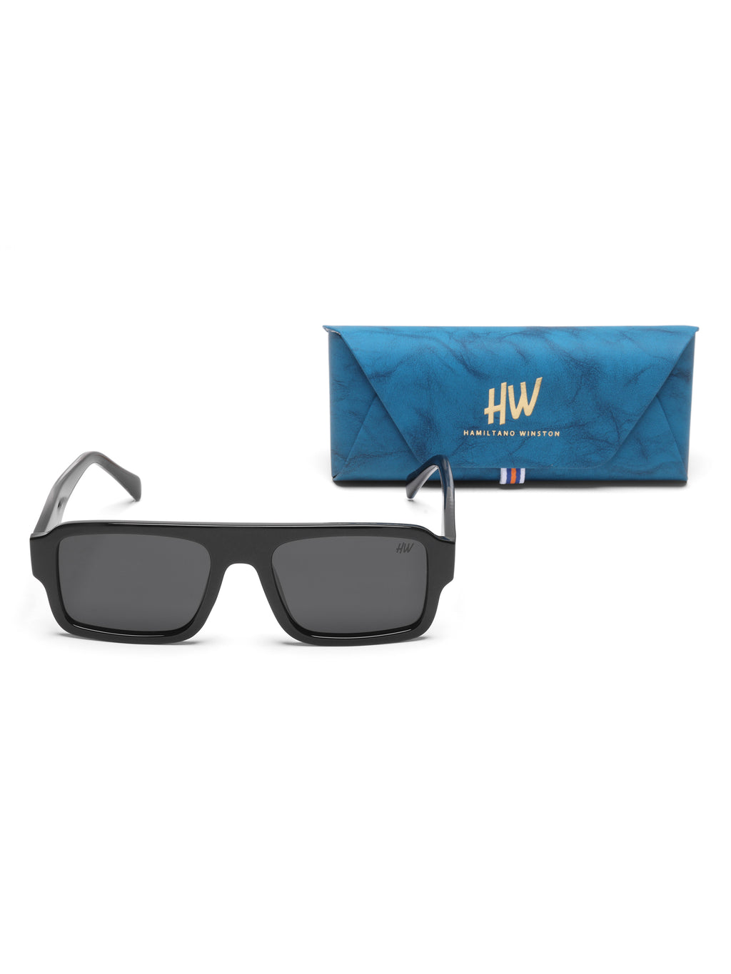 Striker Black Wayfarer Mens Sunglasses