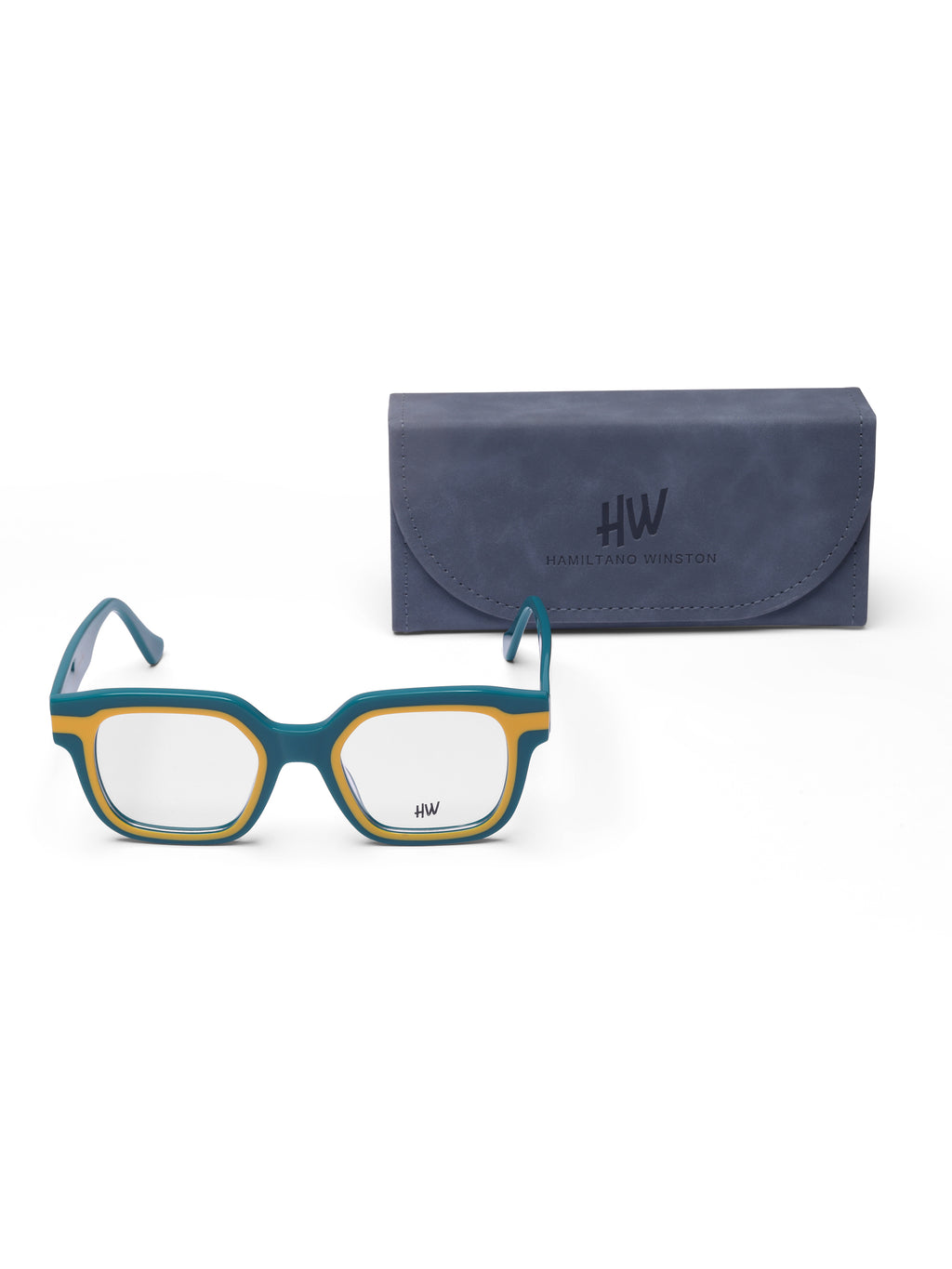 Men's Wayfarer Rectangular Optical Frame Green