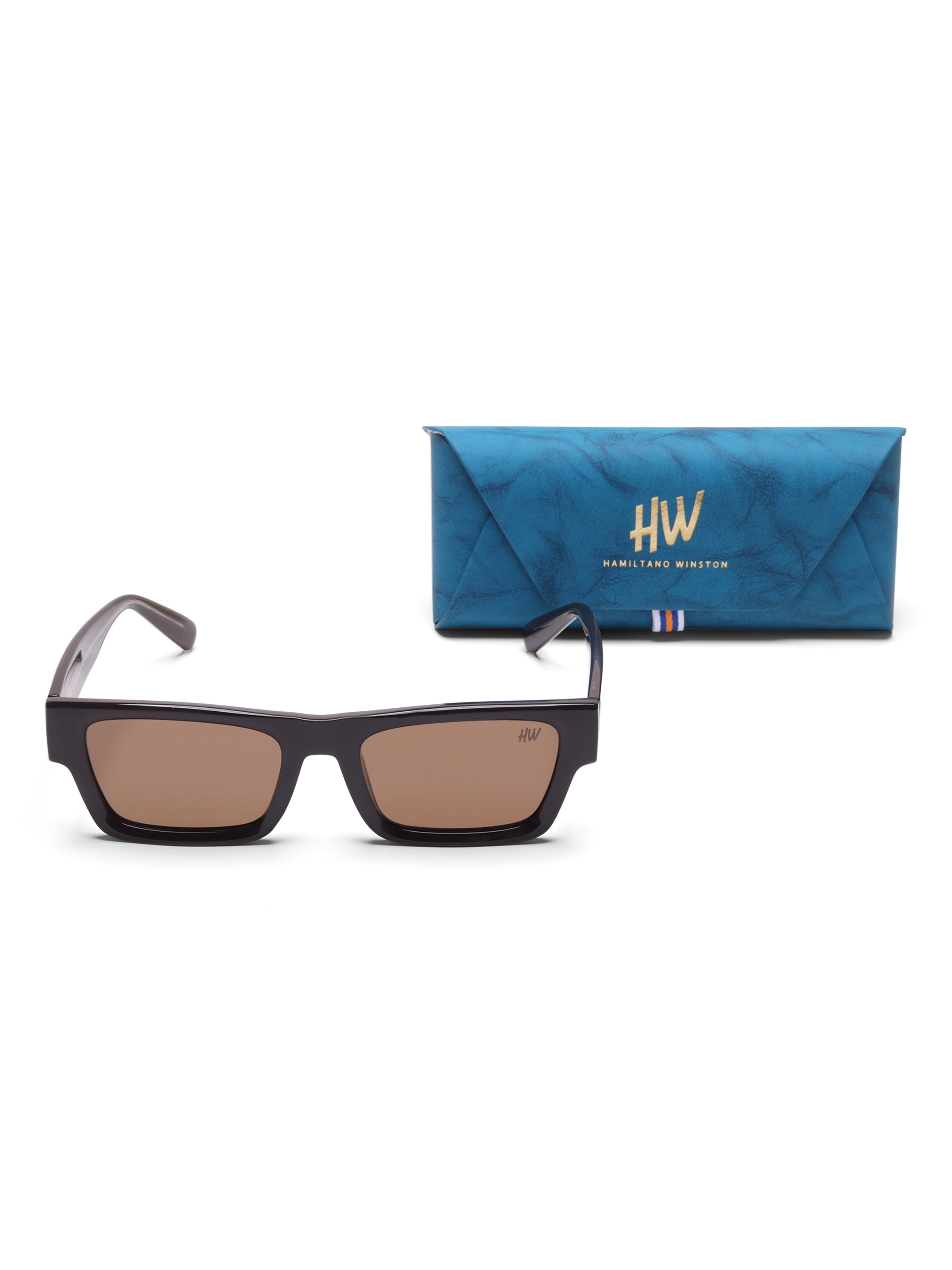 Orvix Brown Wayfarer Mens Sunglasses