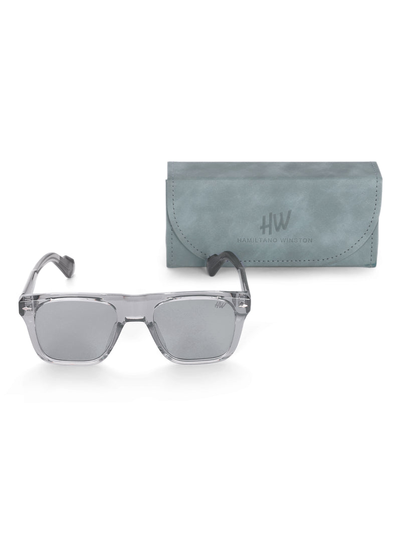 Men's Premium Grey Wayfarer Rectangular Sunglasses