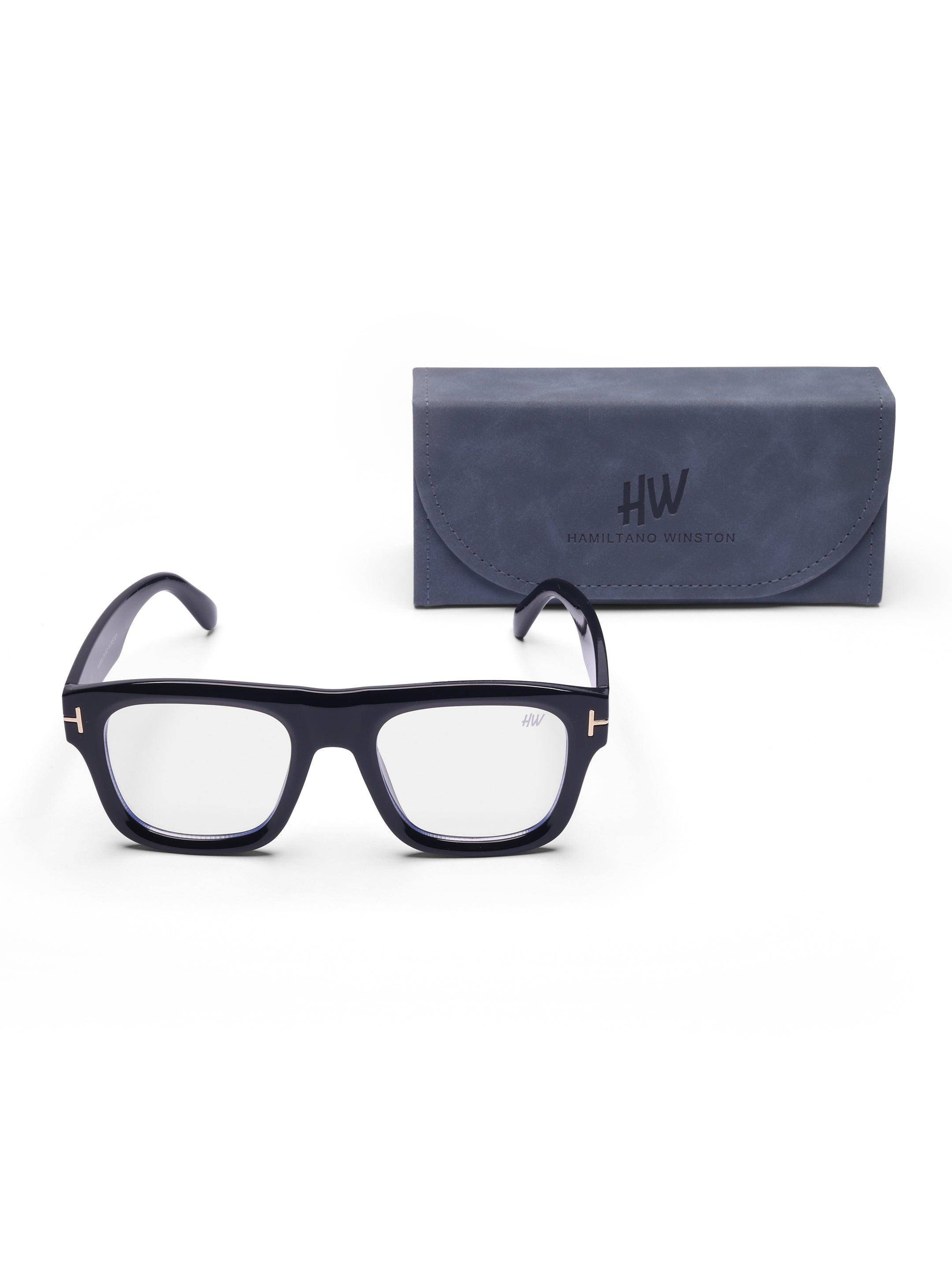 Men's  Wayfarer Rectangular Optical Frame Black