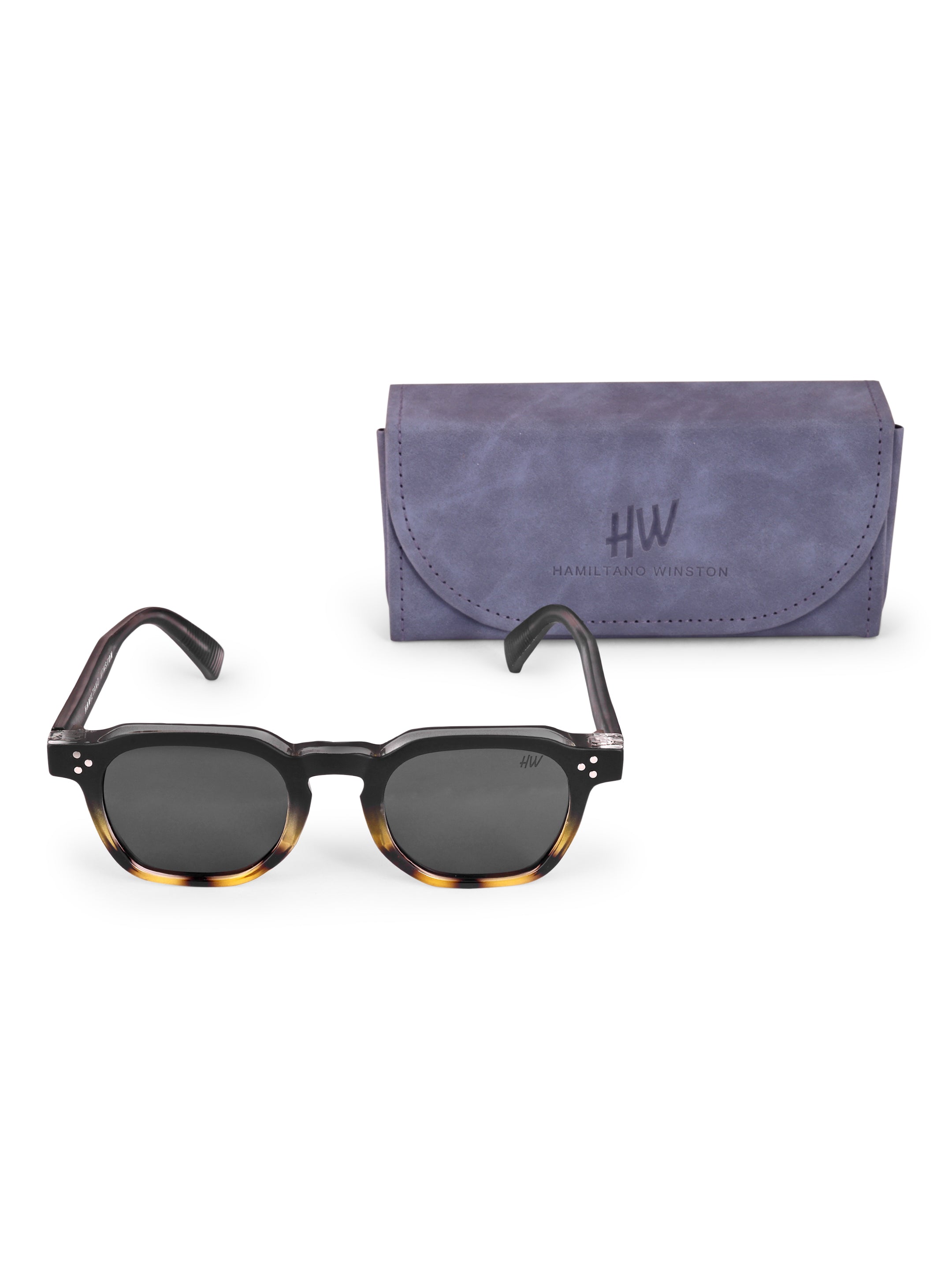 Men's Leopard Black Wayfarer UV Protected Sunglasses