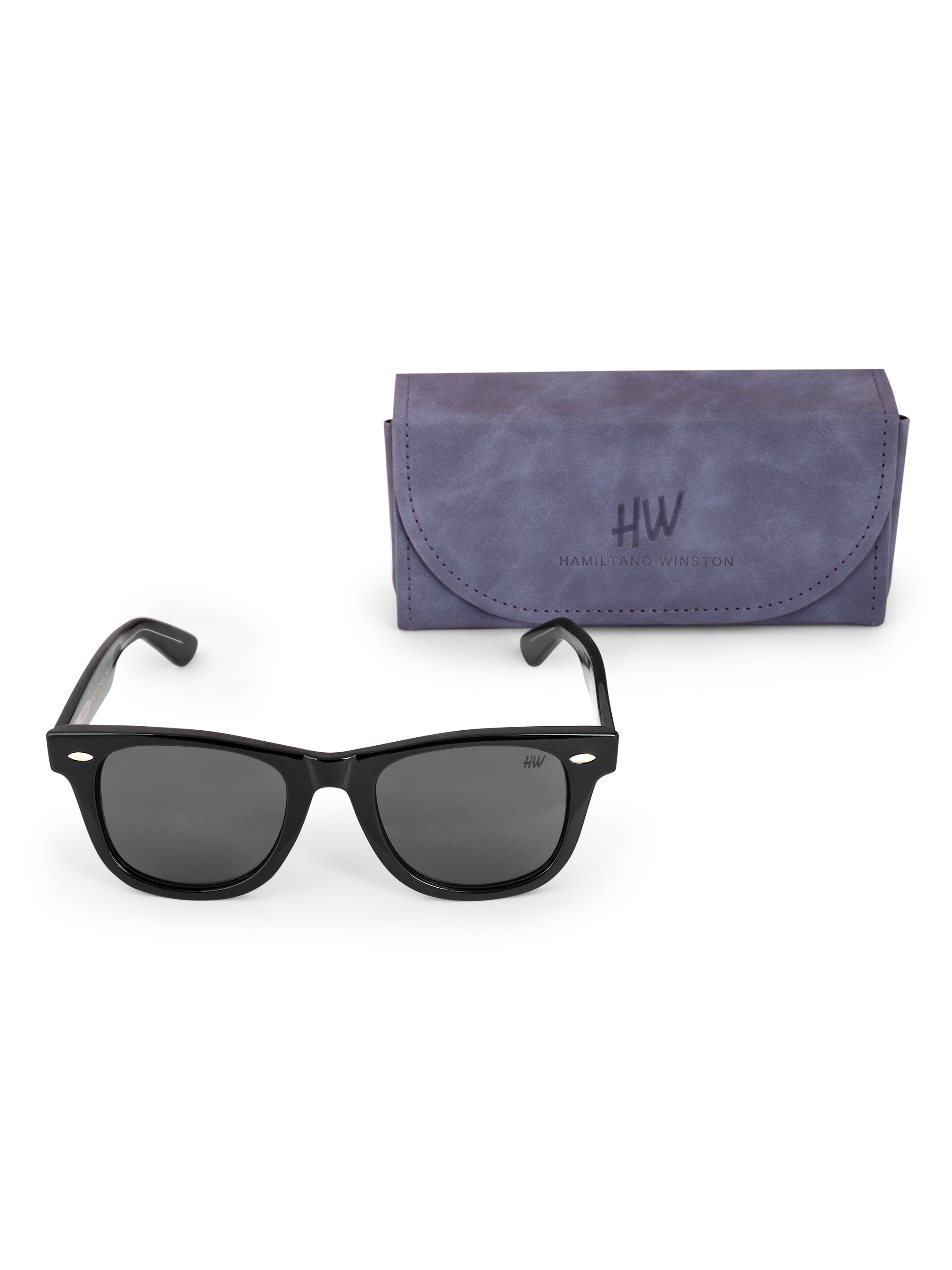 Men's Classic Black Wayfarer Sunglasses
