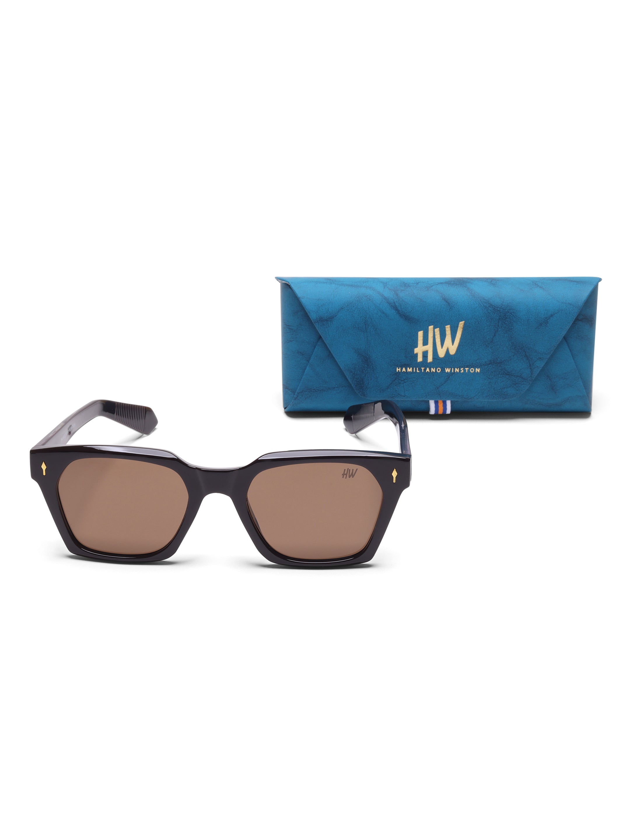Bellaro Brown Wayfarer Mens Sunglasses