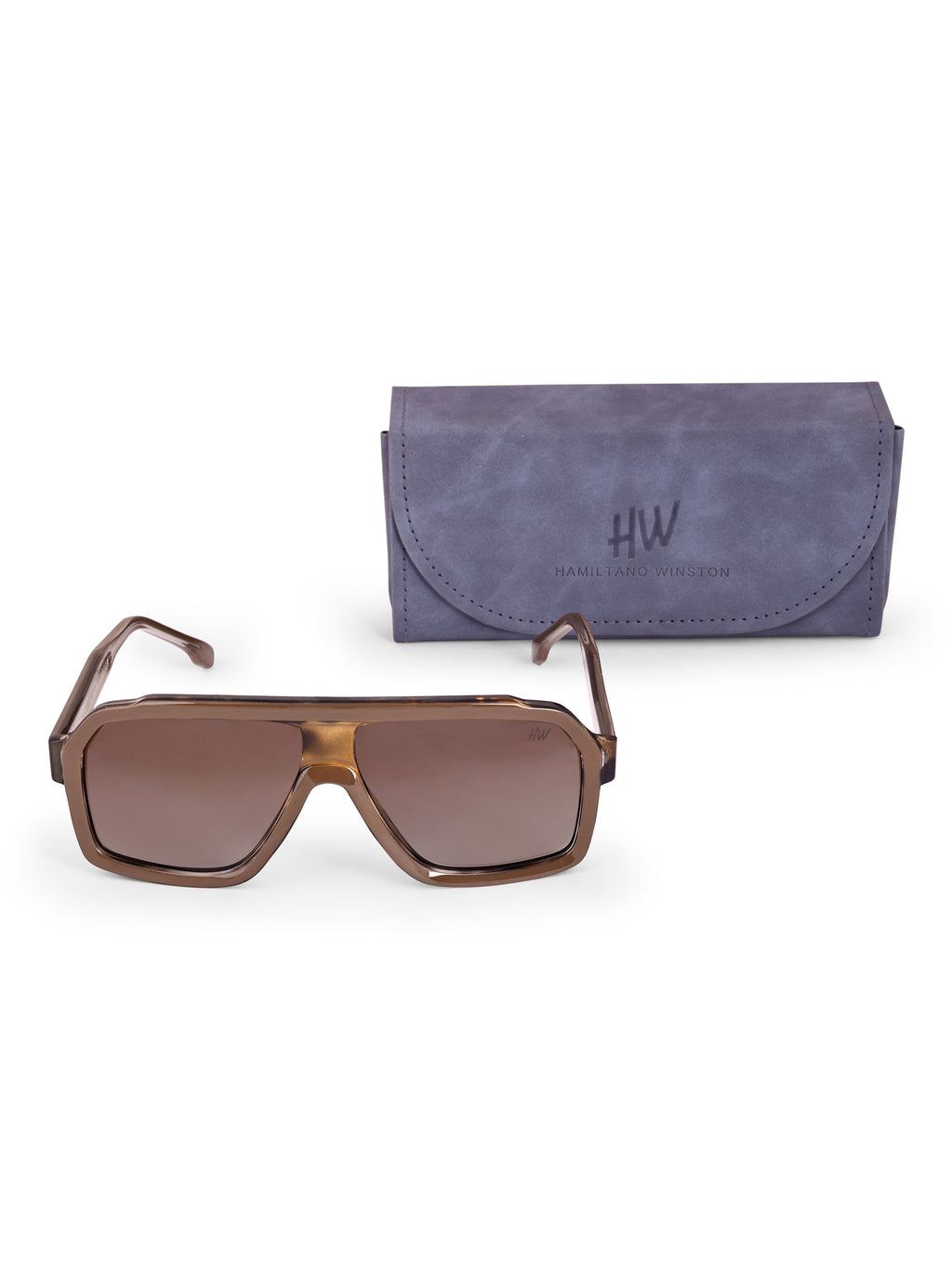 Men's Classic Brown Wayfarer Sunglasses