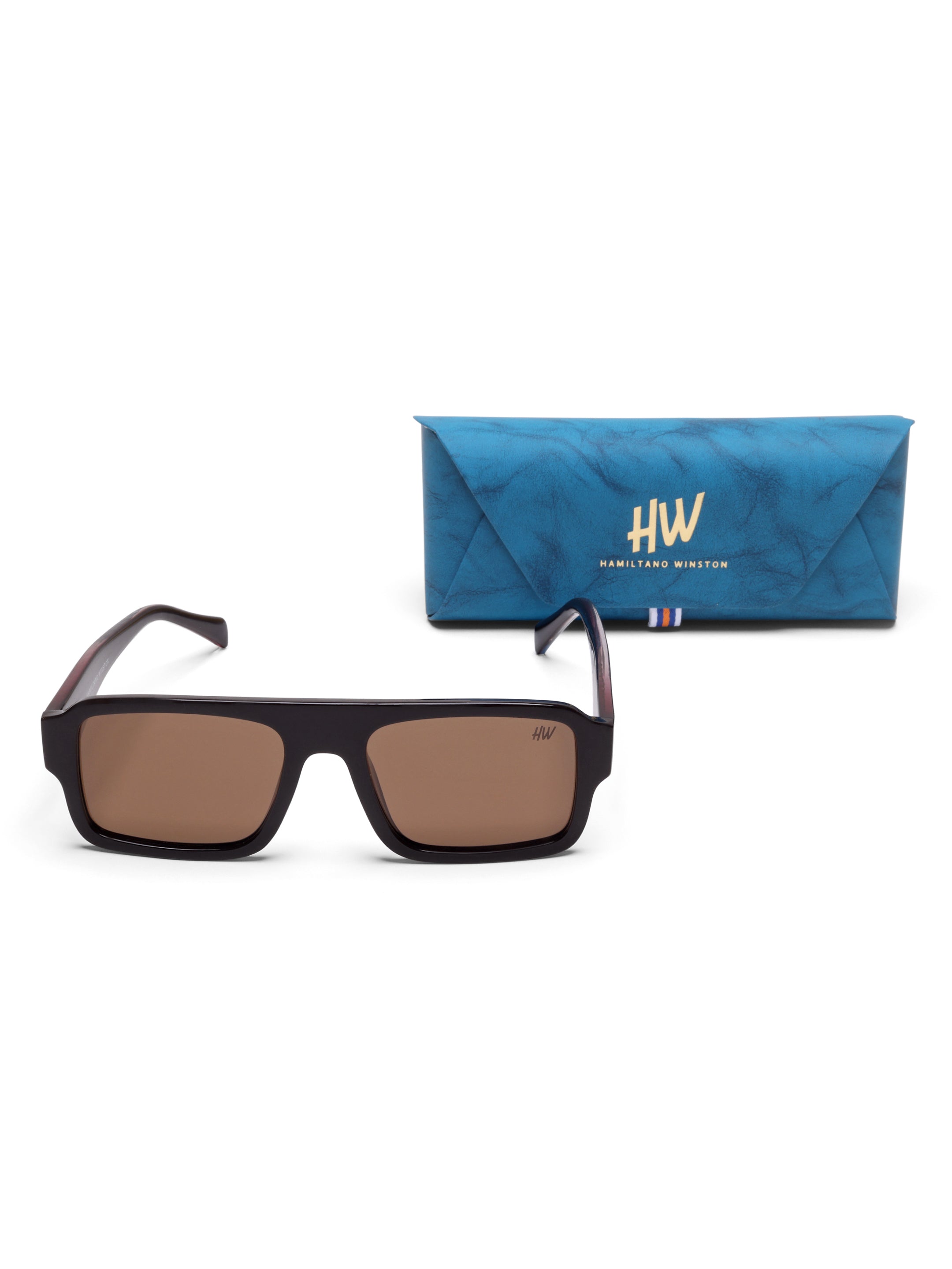 Onyx Brown Wayfarer Mens Sunglasses
