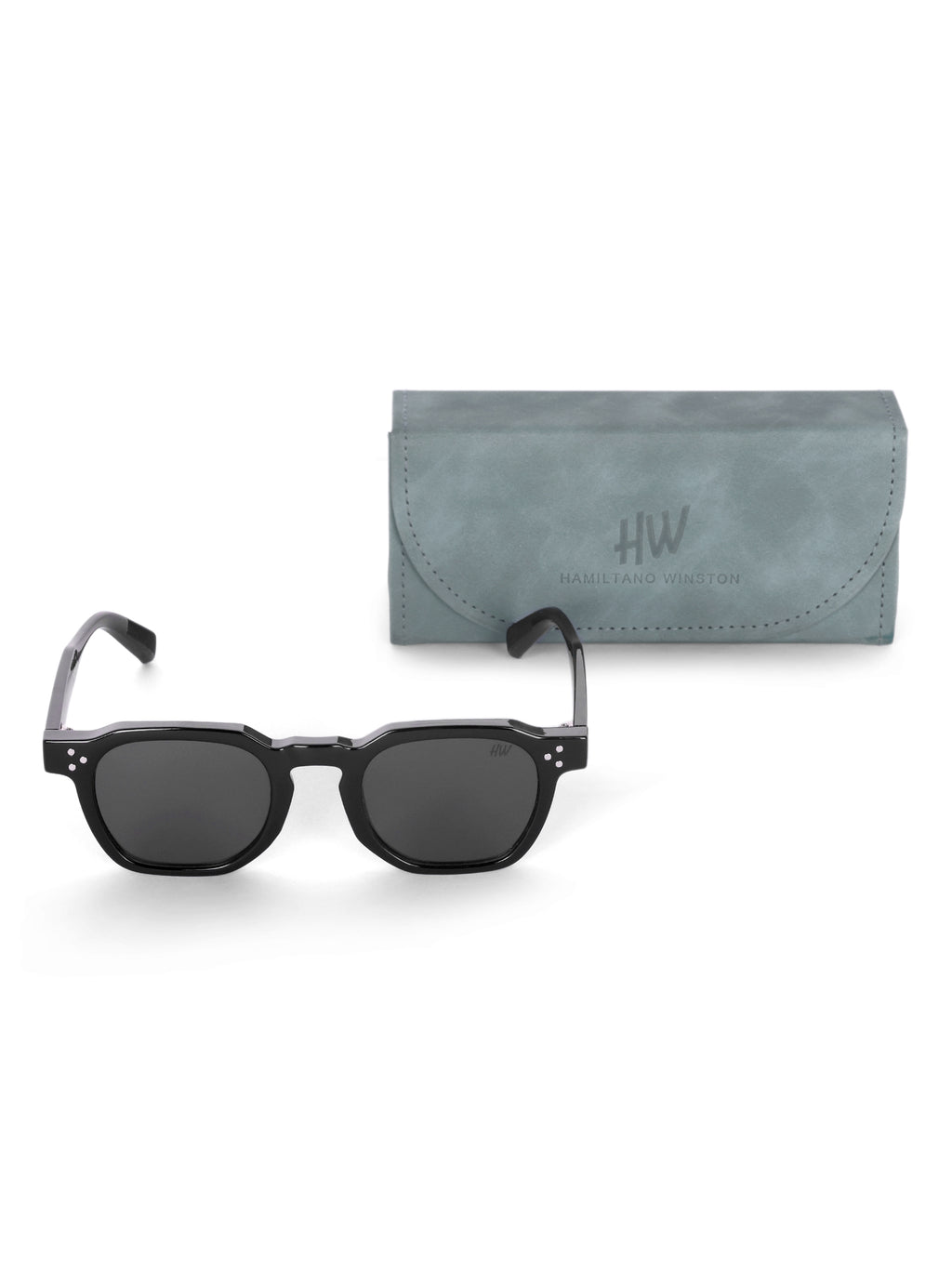 Men's Hexagon Black UV Protected Sunglasses
