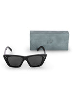 Women's UV Protected Polarized Cat Eye Black Sunglasses