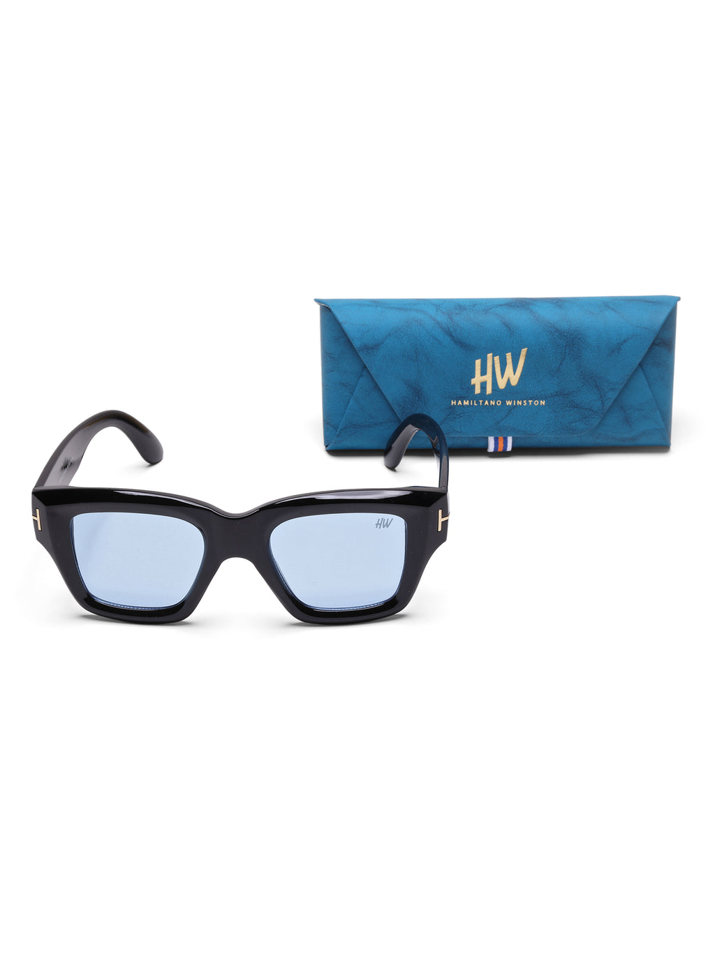 Phantom Blue Wayfarer Mens Sunglasses