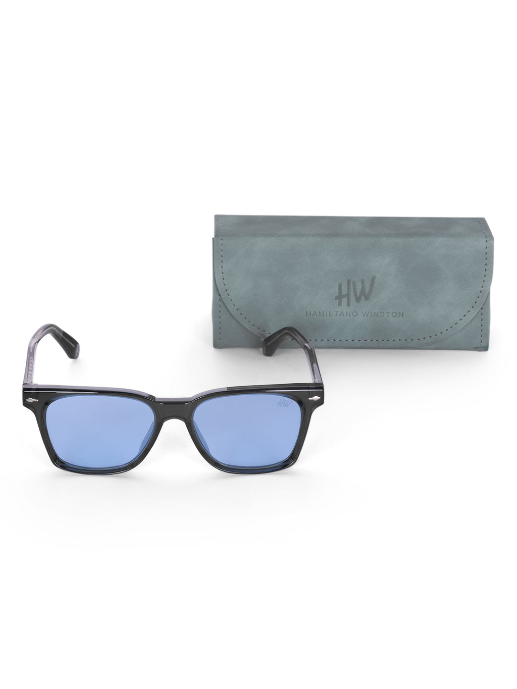 Women's Blue UV Protected Rectangular Sunglasses