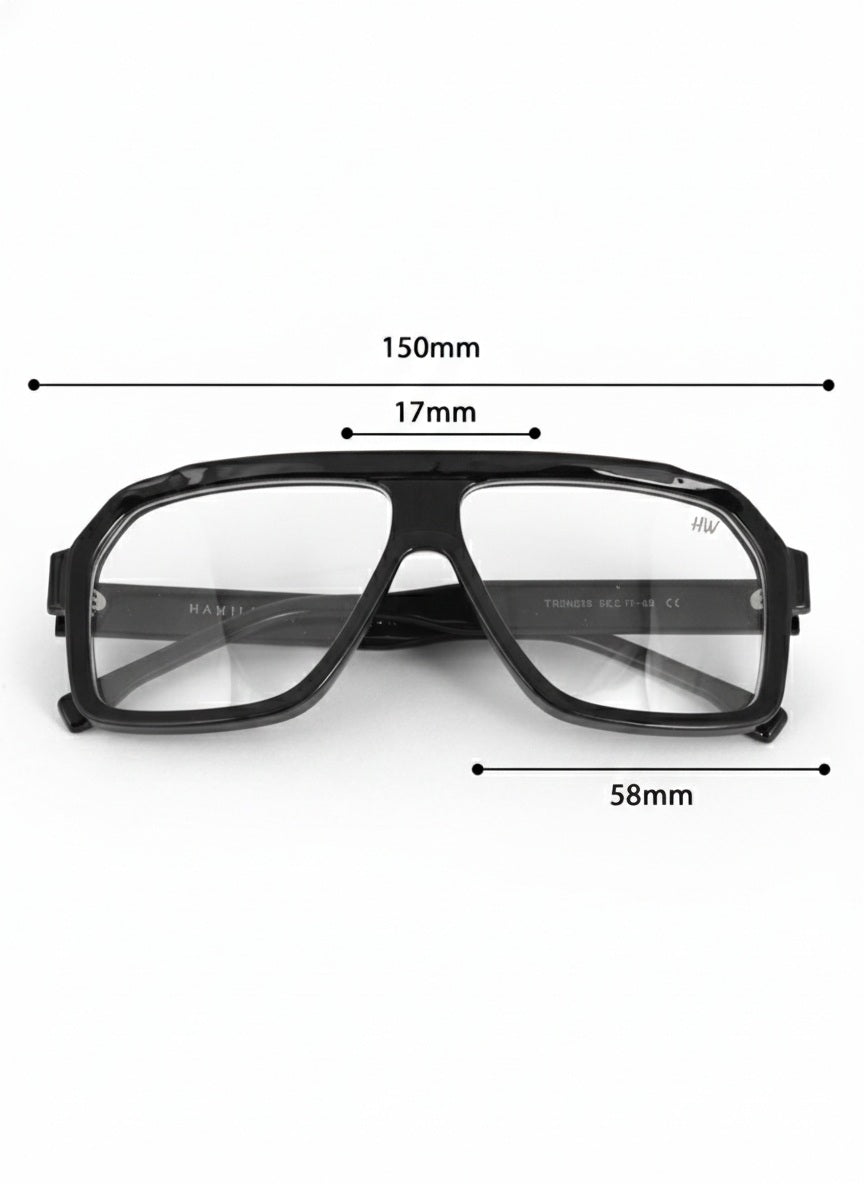 Men's UV Protected Wayfarer Transparent Optical and Sunglasses