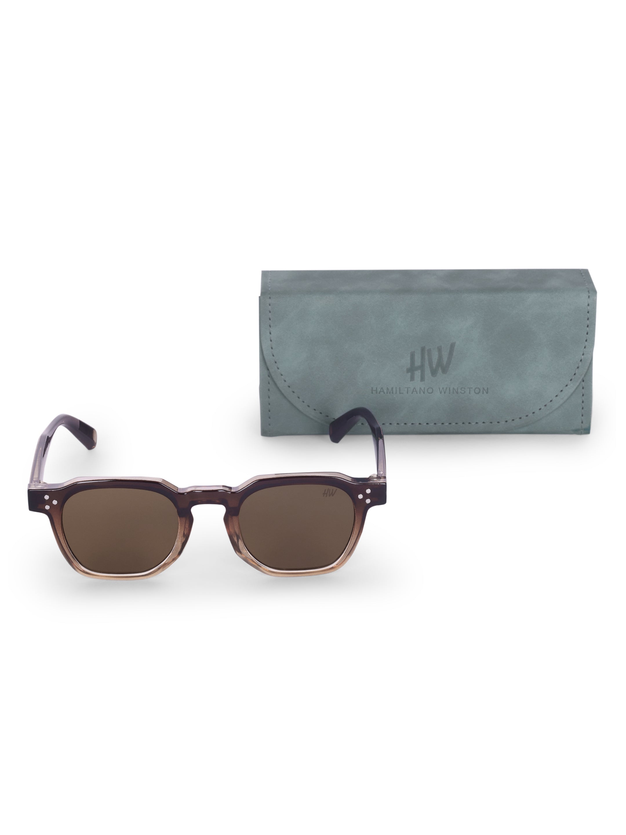 Women's Leopard Brown Hexagon Sunglasses
