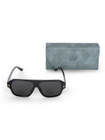 Men's Black UV Protected Wayfarer Rectangular Sunglasses
