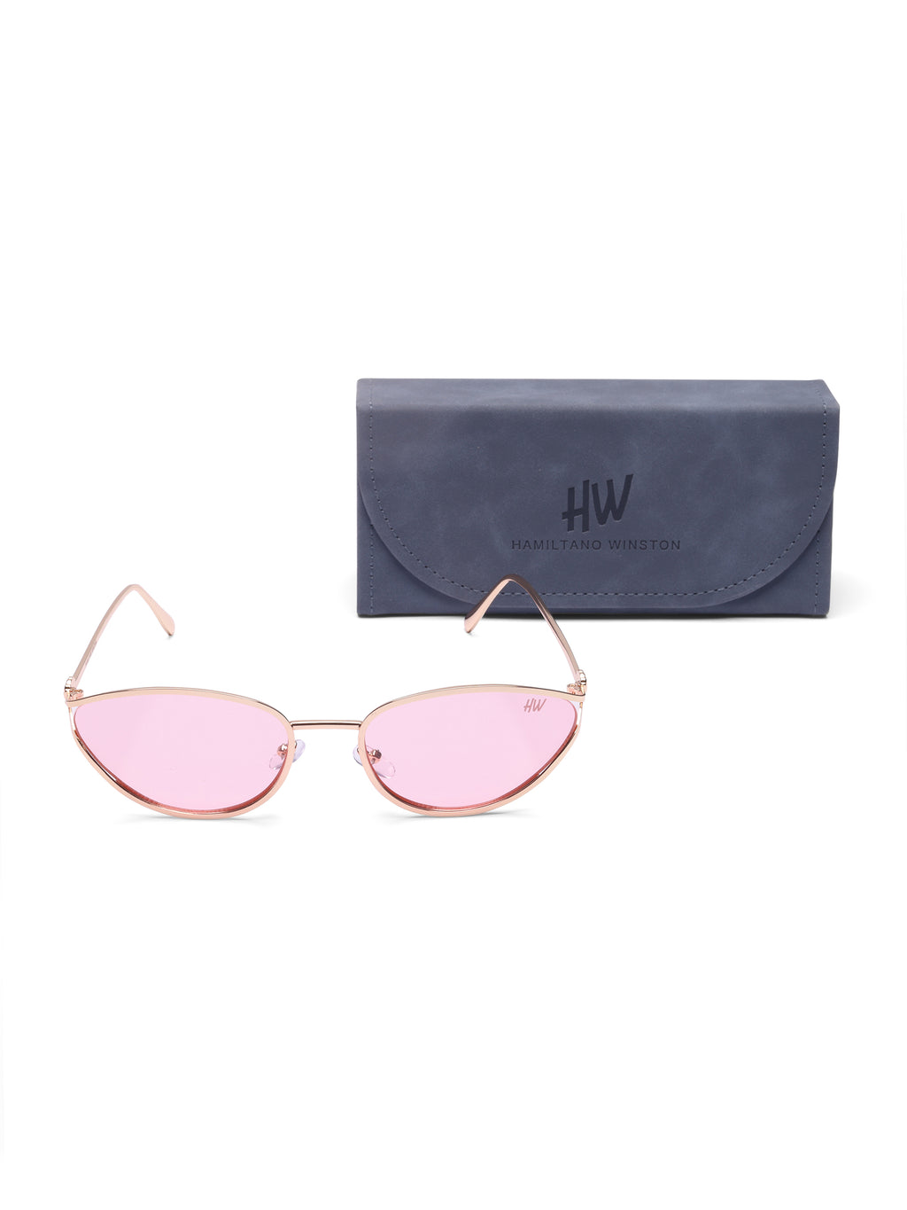 Women's Gold Pink Cat Eye Sunglasses