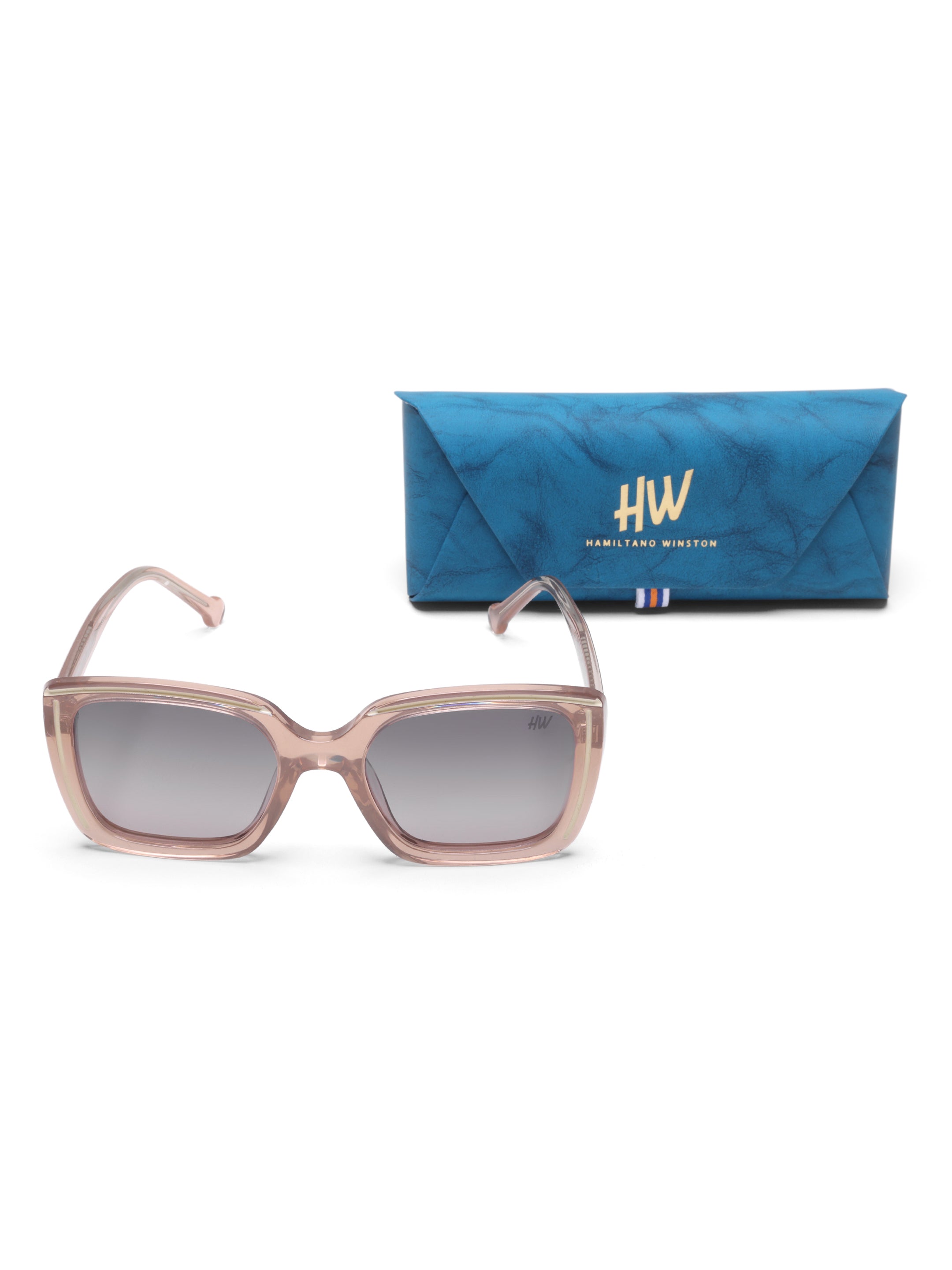 Isola Pink Square UV Protected Womens Sunglasses
