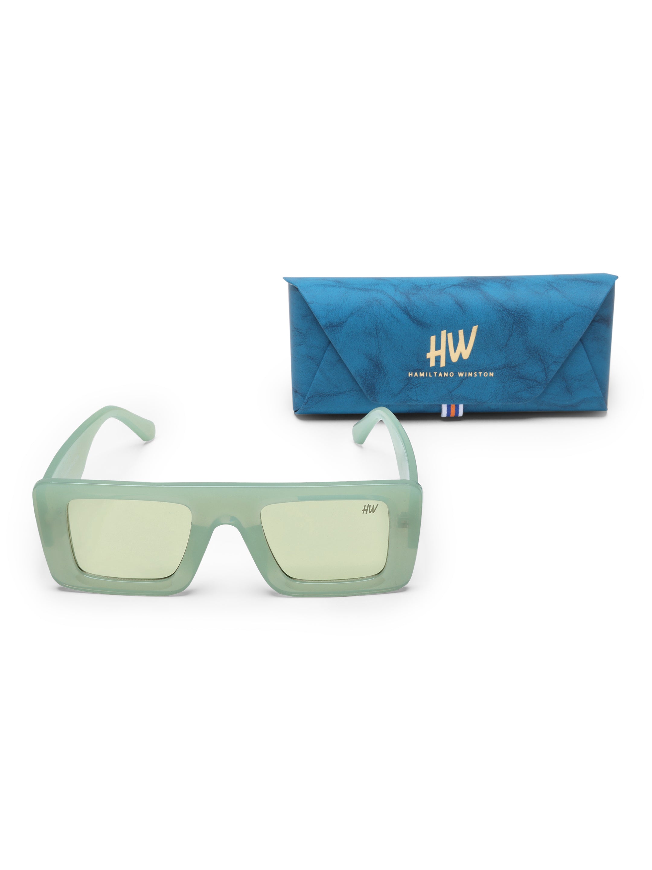 Celeste Square Green Candy UV Protected Womens Sunglasses