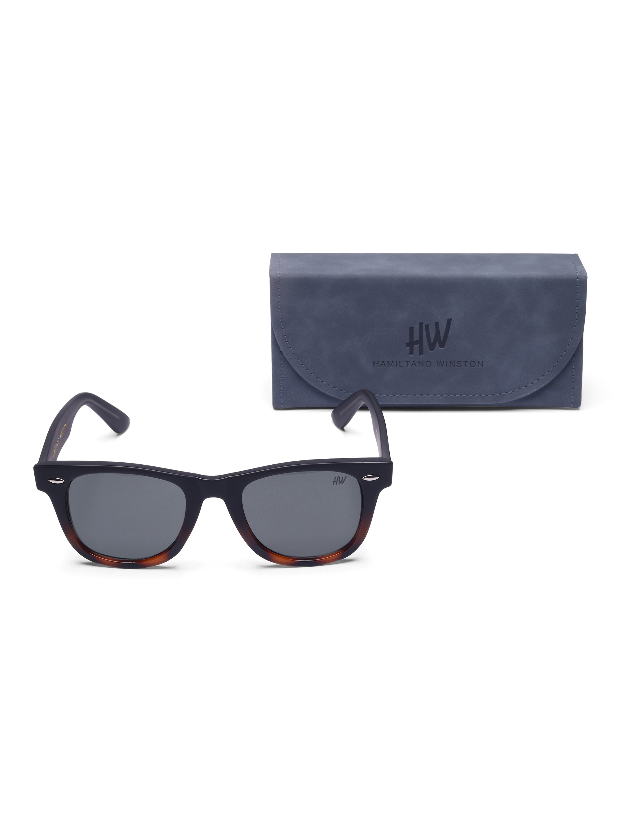 Men's UV Protected Gold Black Leopard Wayfarer Sungasses
