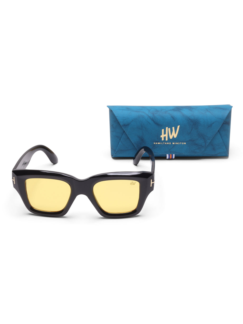 Falcon Yellow Wayfarer Mens Sunglasses