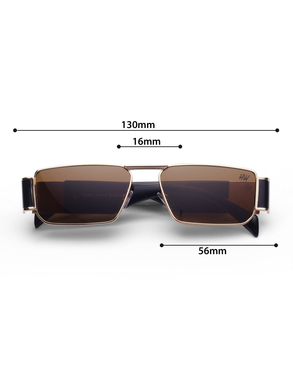 Men's Black Gold UV Protected Sunglasses