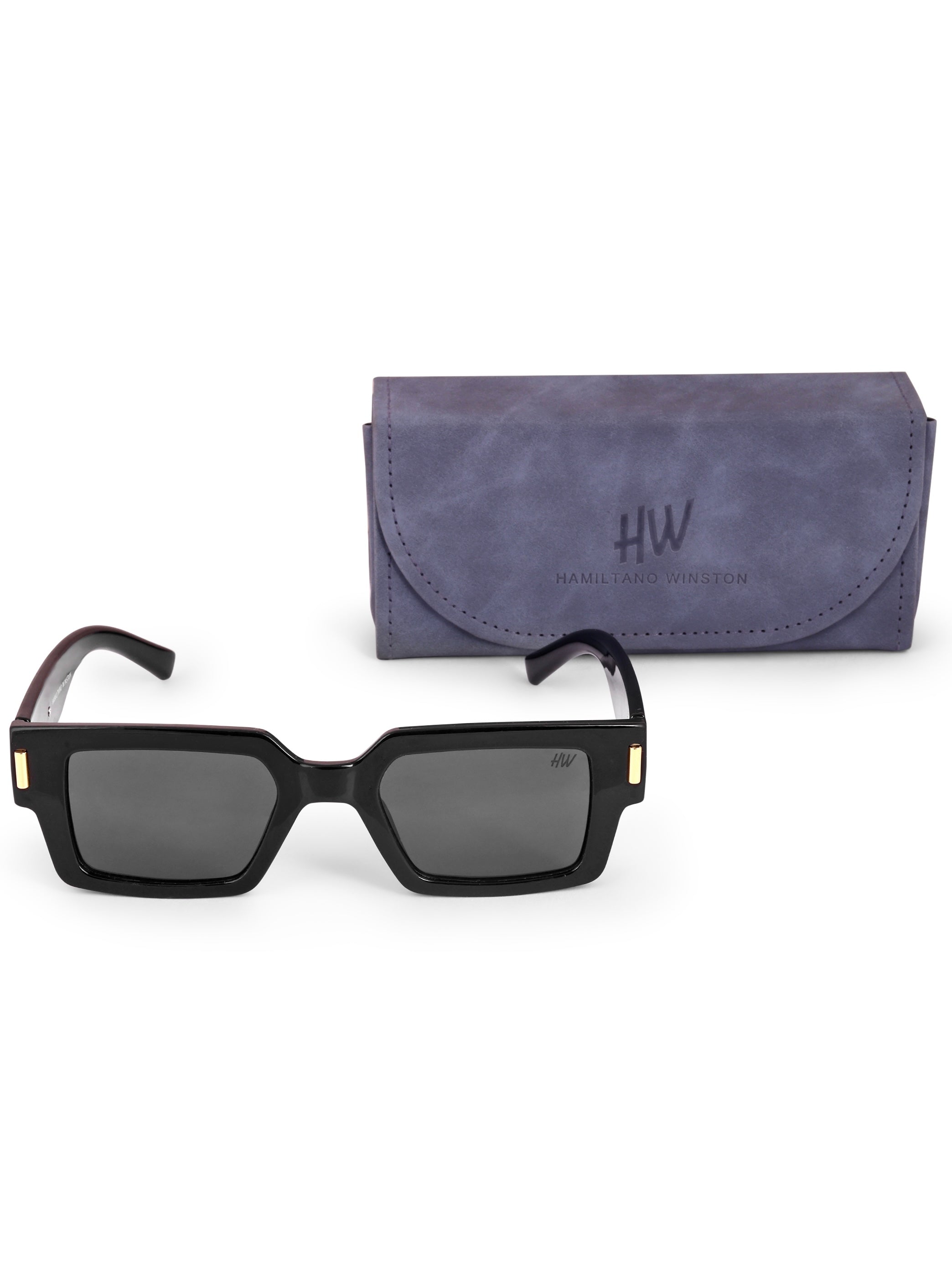 Women's Classic Golden Black Wayfarer UV Protected Sunglasses