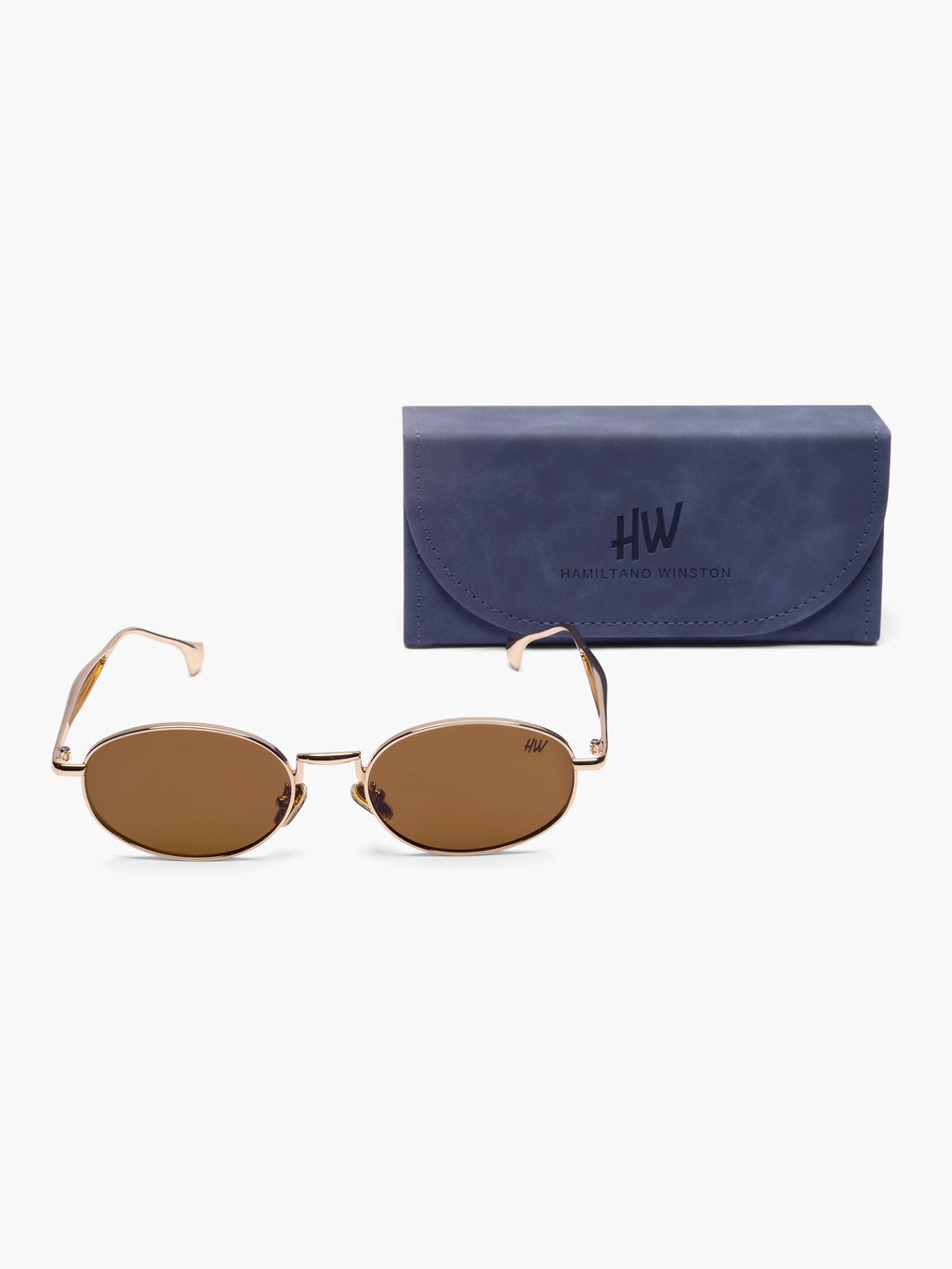 Women's Gold Brown Sunglasses