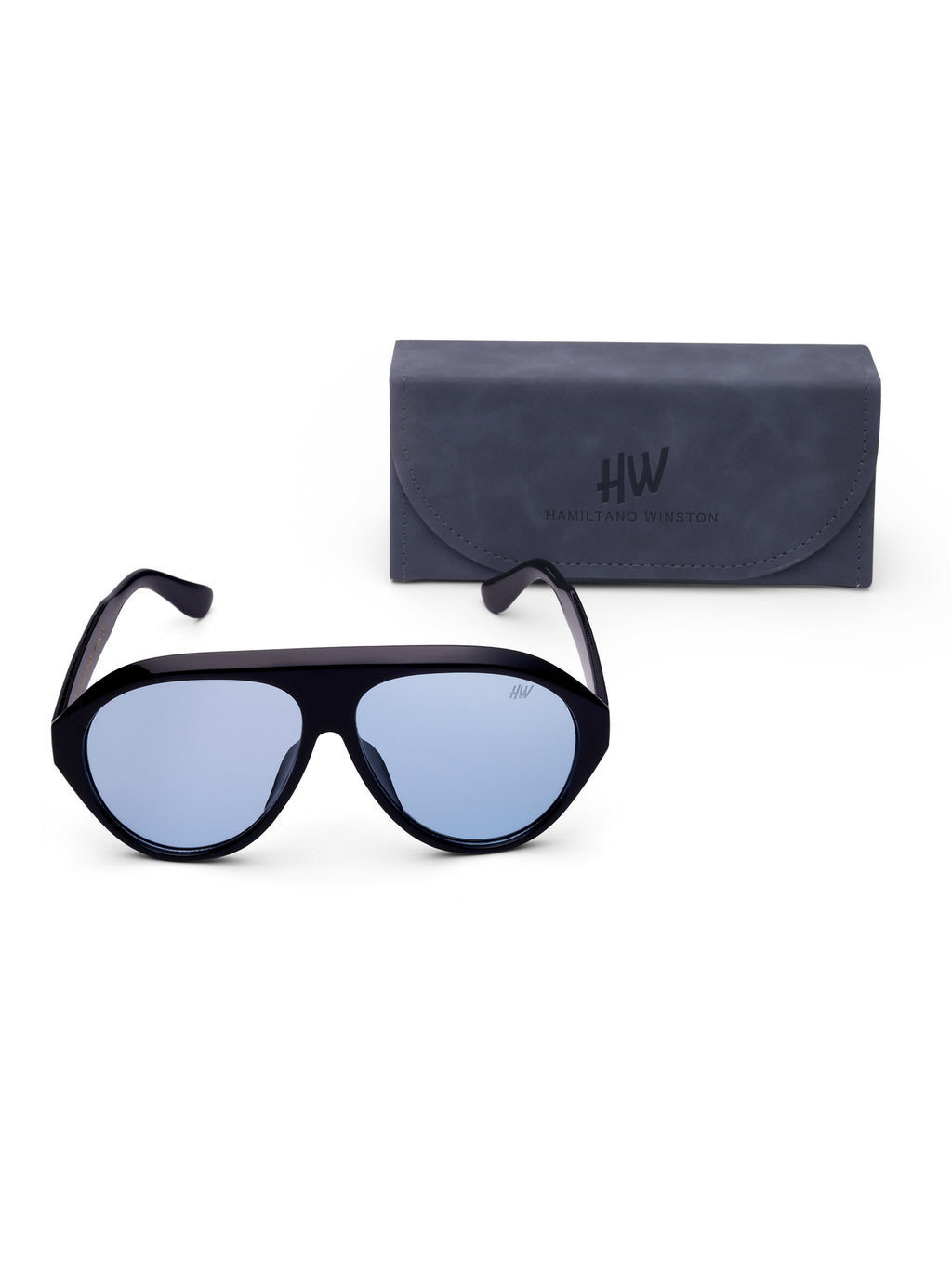 Men's UV Protected Blue Aviator Sunglasses
