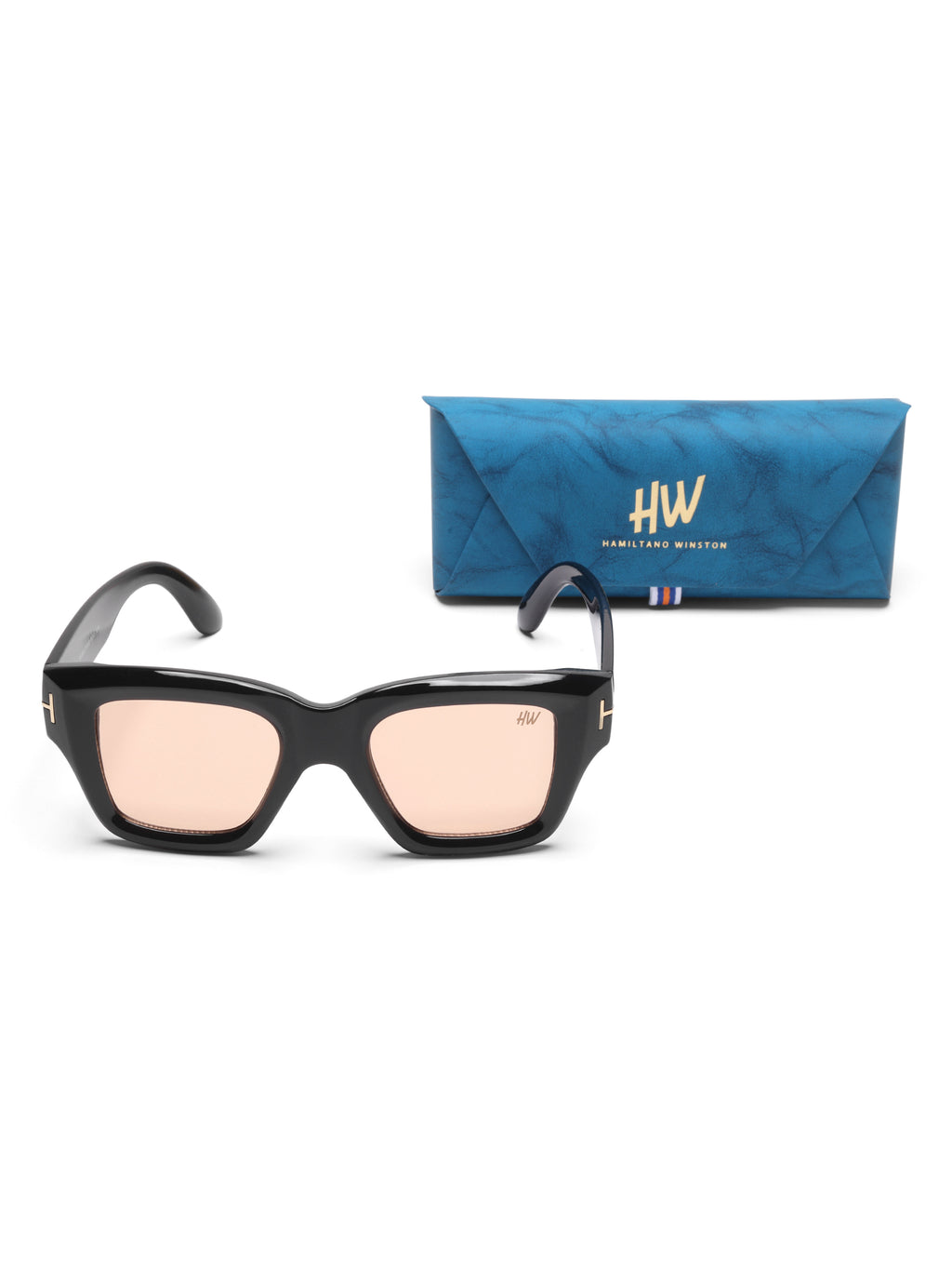 Maverick Peach Wayfarer Mens Sunglasses