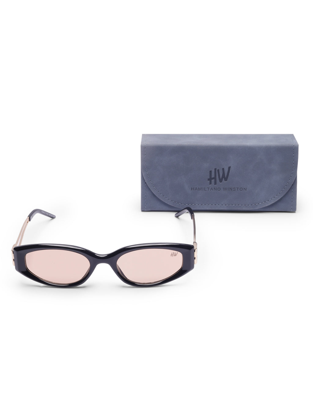 Women's Gold Black Peach Sunglasses