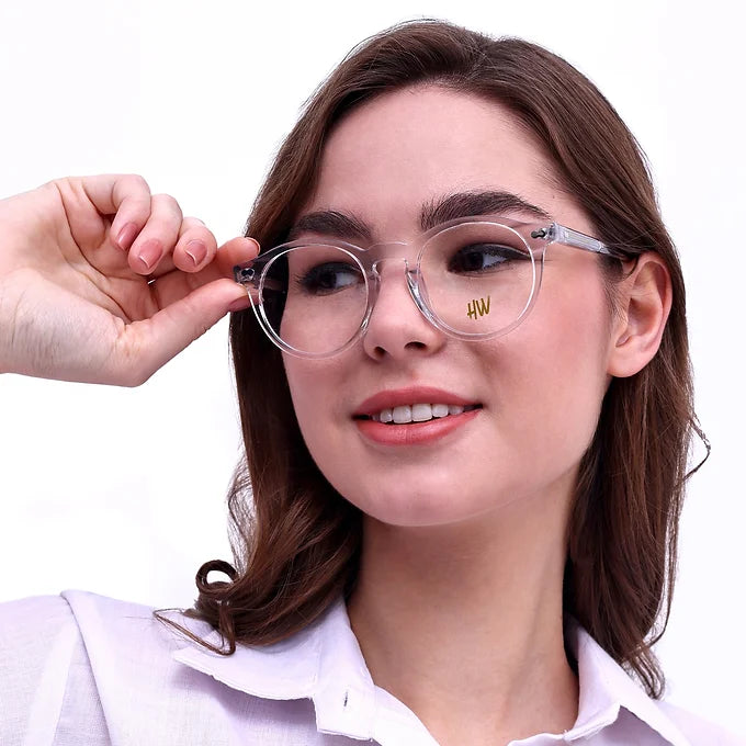 Hw transparent unisex round optical