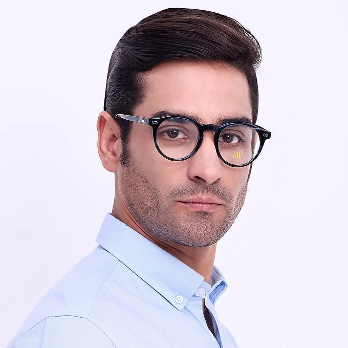 Hw blue dual shade round optical