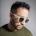 Nude pink 100% polarized quirky wayfarer