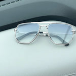 Silver blue metal wayfarer