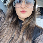 Silver blue metal wayfarer