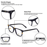 Hw black wayfarer optical