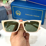 Nude pink 100% polarized quirky wayfarer