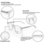 Hw transparent unisex round optical