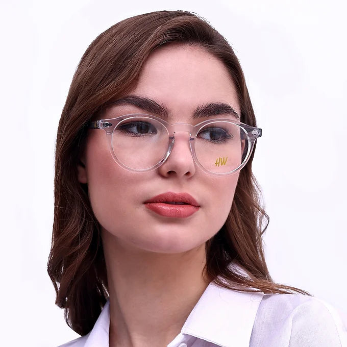 Hw transparent unisex round optical