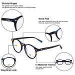 Hw blue dual shade round optical