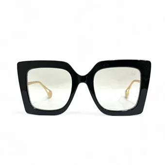 Black Oversized Transparent Cateye