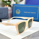 Nude pink 100% polarized quirky wayfarer